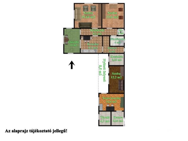 2 szobás családi ház Doboz szélső utcájában