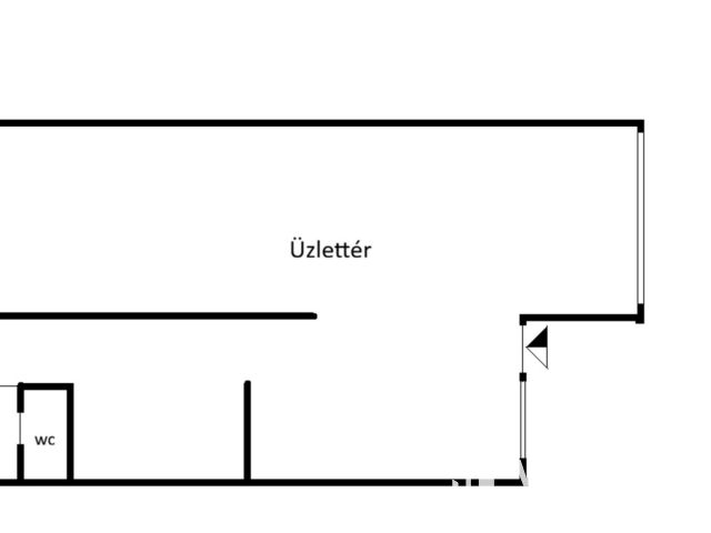 Kirakatos üzlethelyiség Szombathely belvárosában