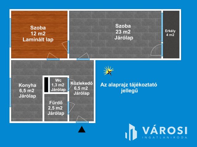 Kultúrált lakás a Vedres utcában
