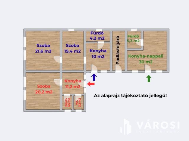 Egy ingatlan három lakrész, befektetési lehetőség Enyingen